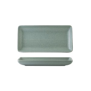 Zuma Mint Ribbed Rectangular Platter