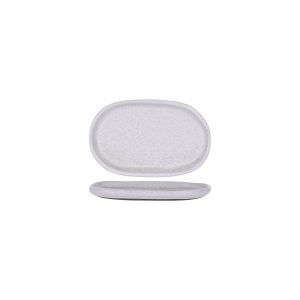 Naturals Ash Grey Oval Coupe Plate 210x135mm