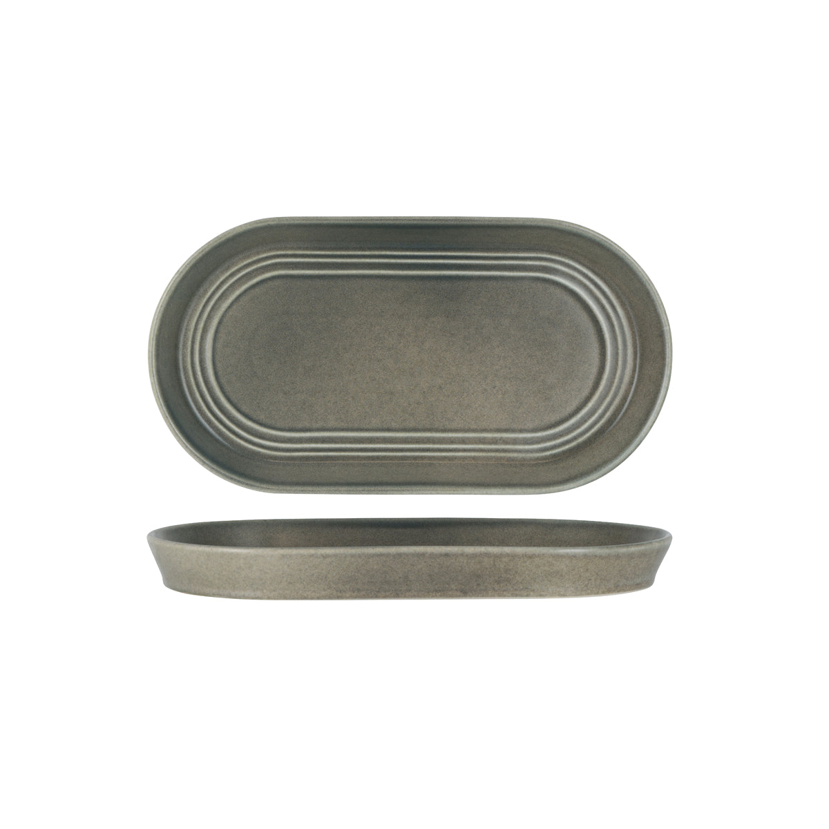Urban Loft Frost Grey Oval Serve Platter 310x165mm