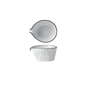 Tablekraft Linea Organics Service Bowl W/Spout 100x60mm White