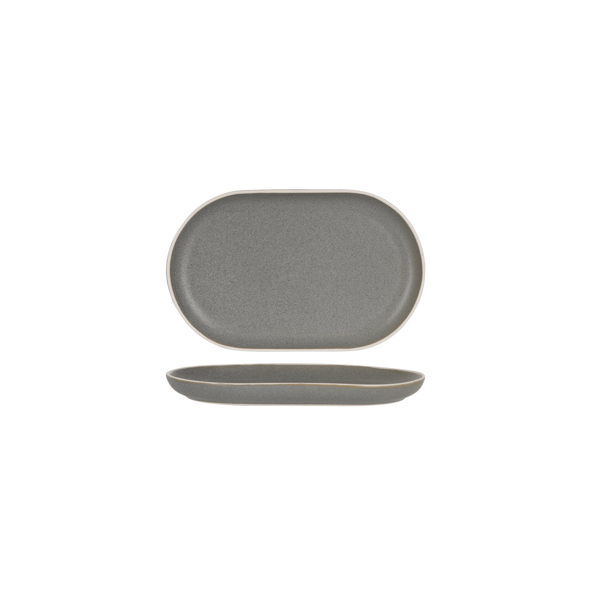 Urban Grey Oval Plate 250x160mm