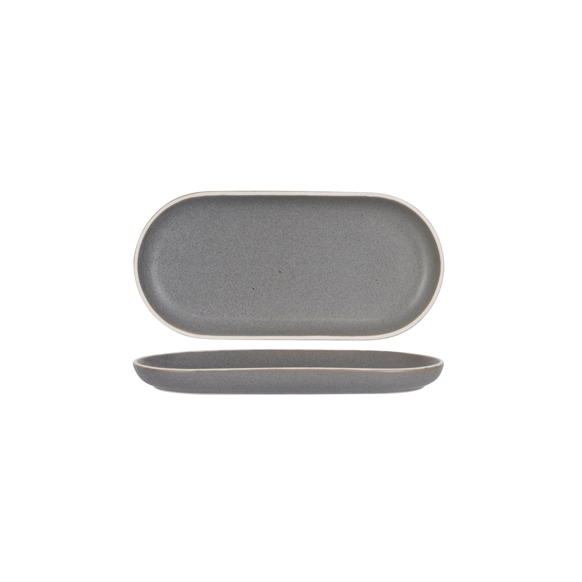 Urban Grey Oval Plate 295x140mm