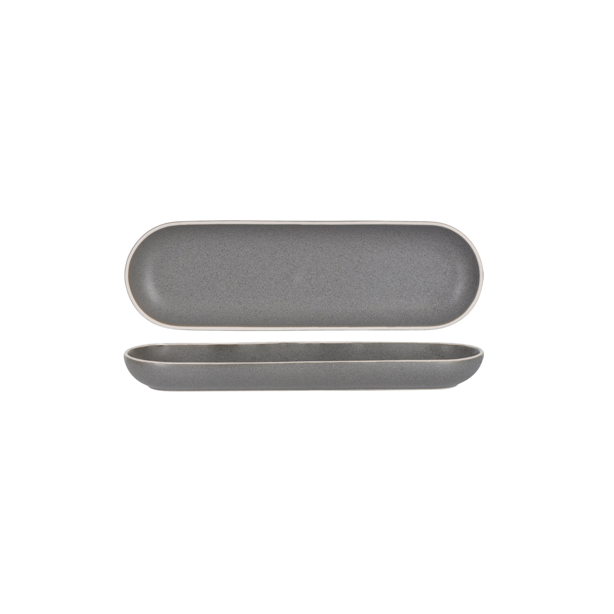 Urban Grey Oval Plate 330x100mm
