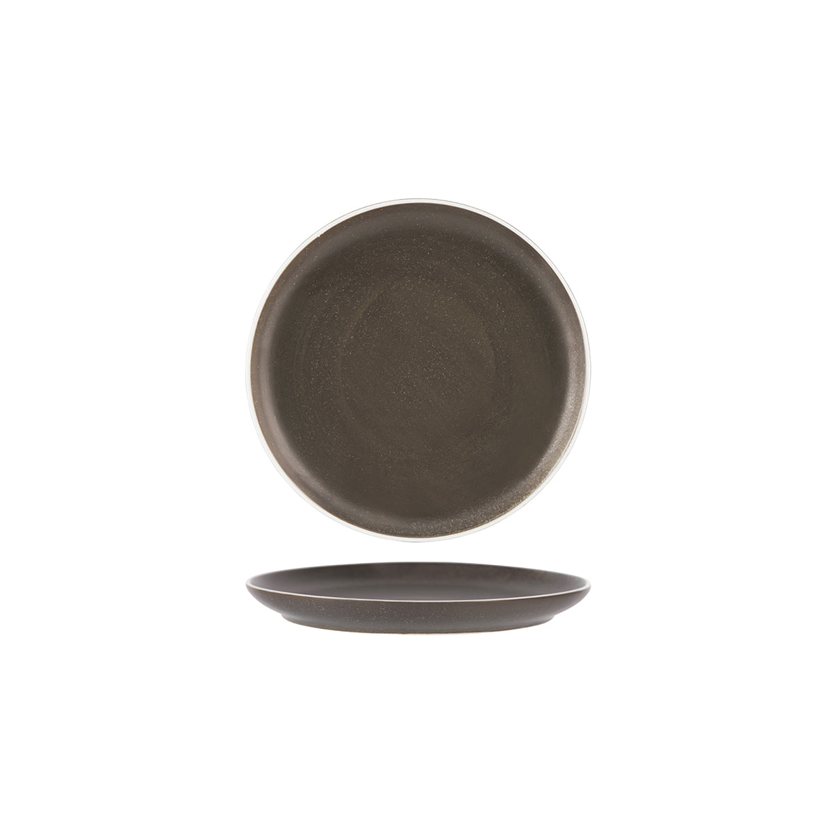 Urban Dark Grey Round Coupe Plate 203mm