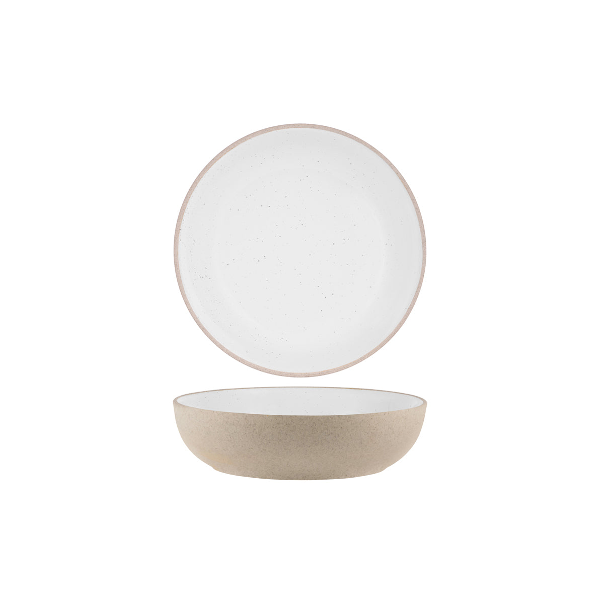 Soho White Pebble Round Deep Bowl 200x55mm / 1050ml