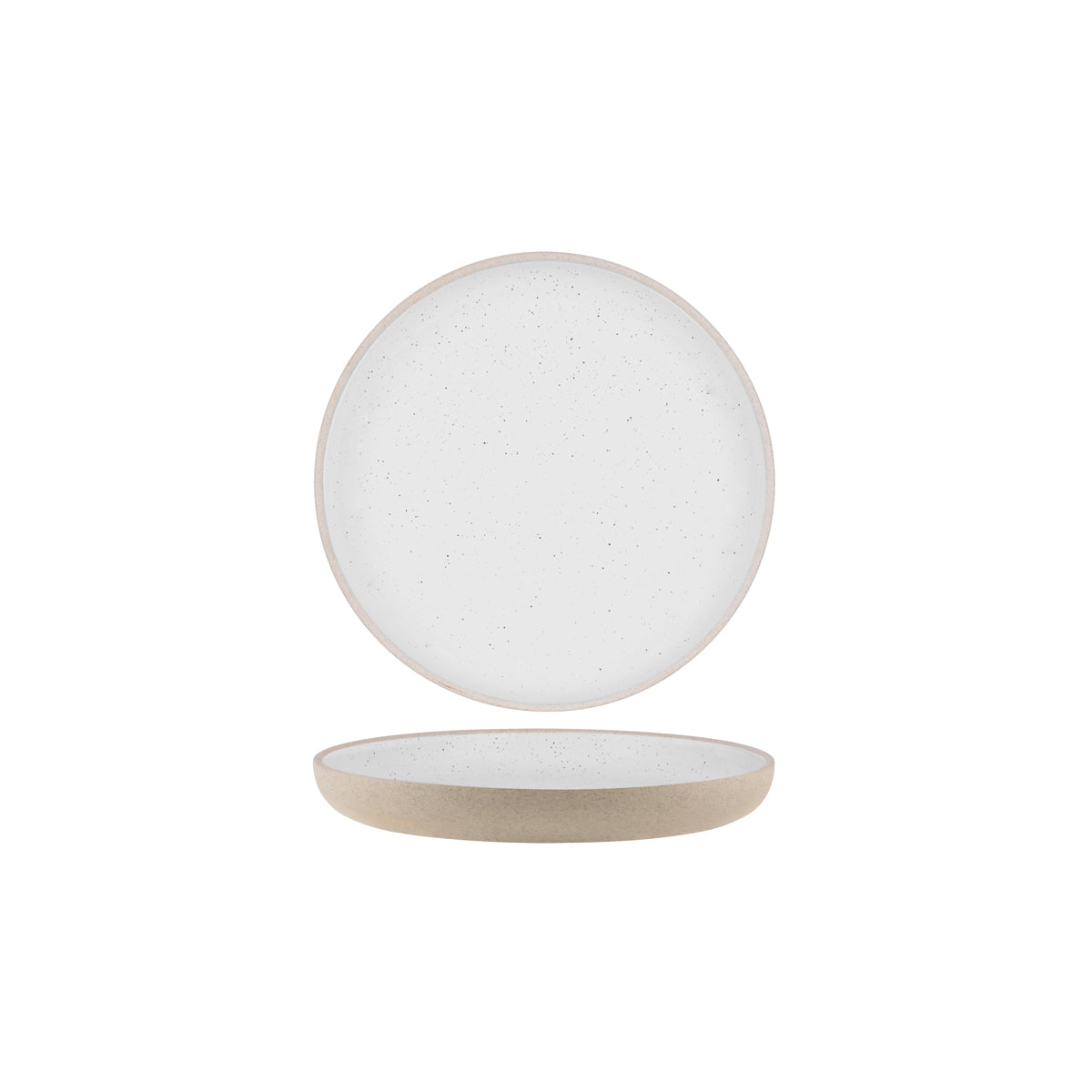 Soho White Pebble Round Deep Coupe Plate 255mm