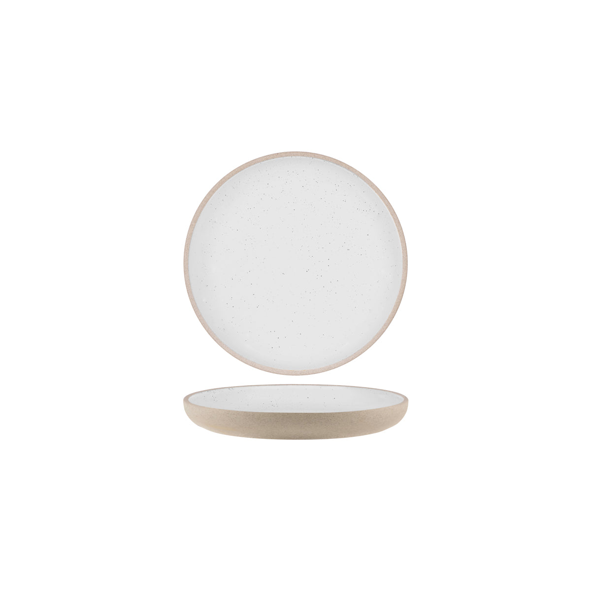 Soho White Pebble Round Deep Coupe Plate 235mm