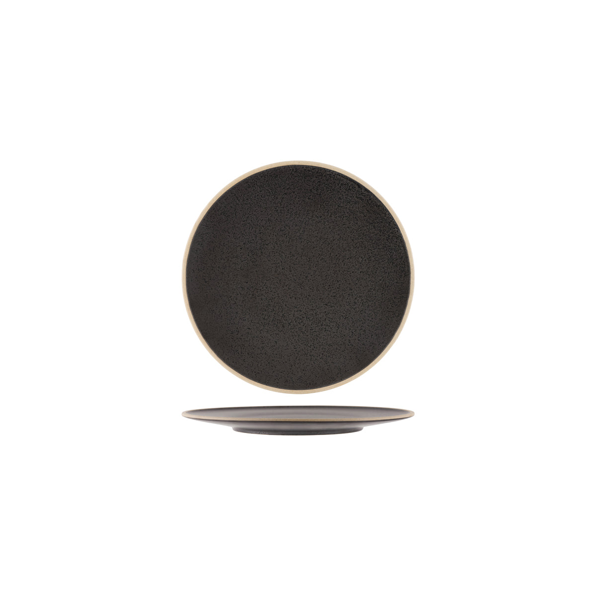 Soho Speckle Black Round Plate 210mm