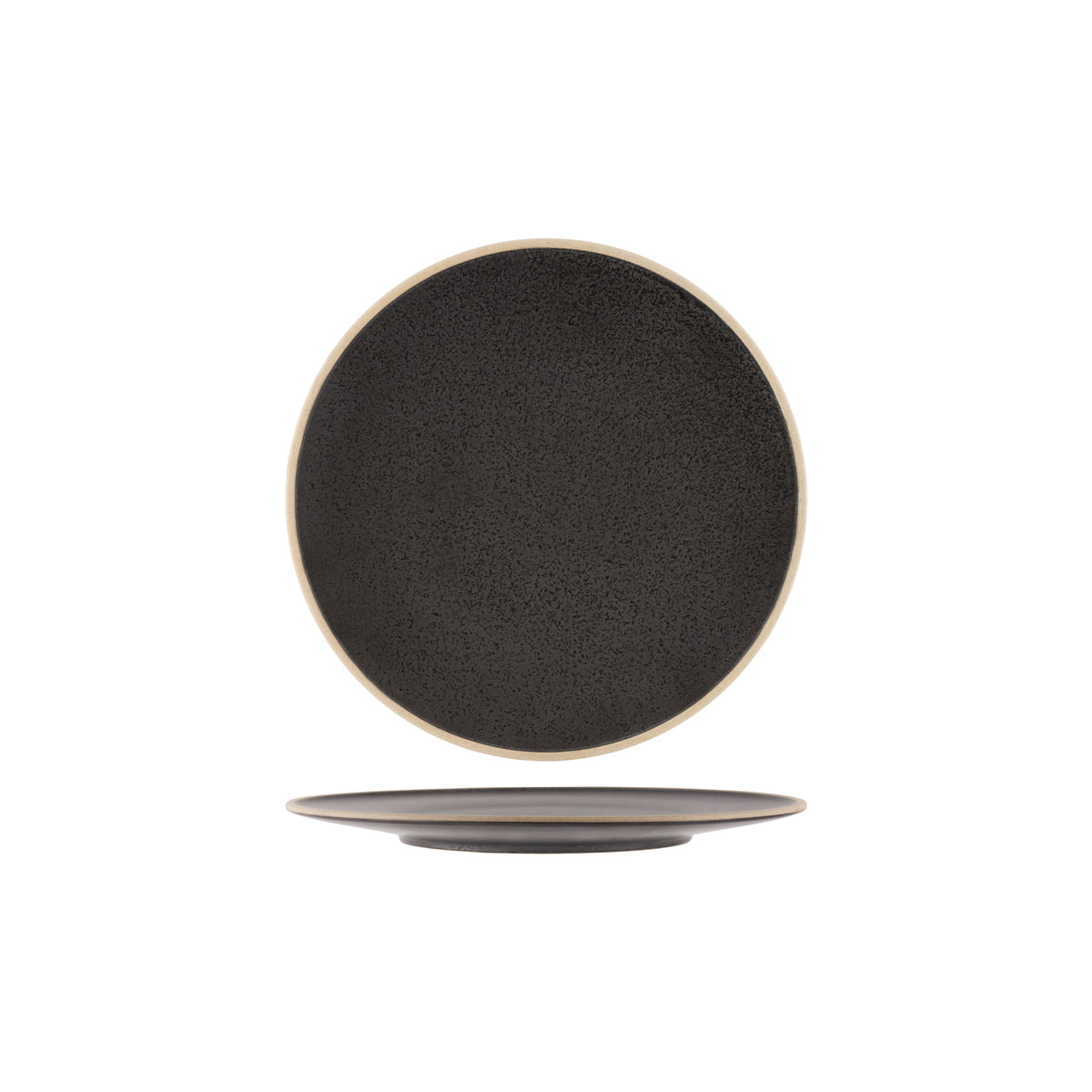 Soho Speckle Black Round Plate 257mm