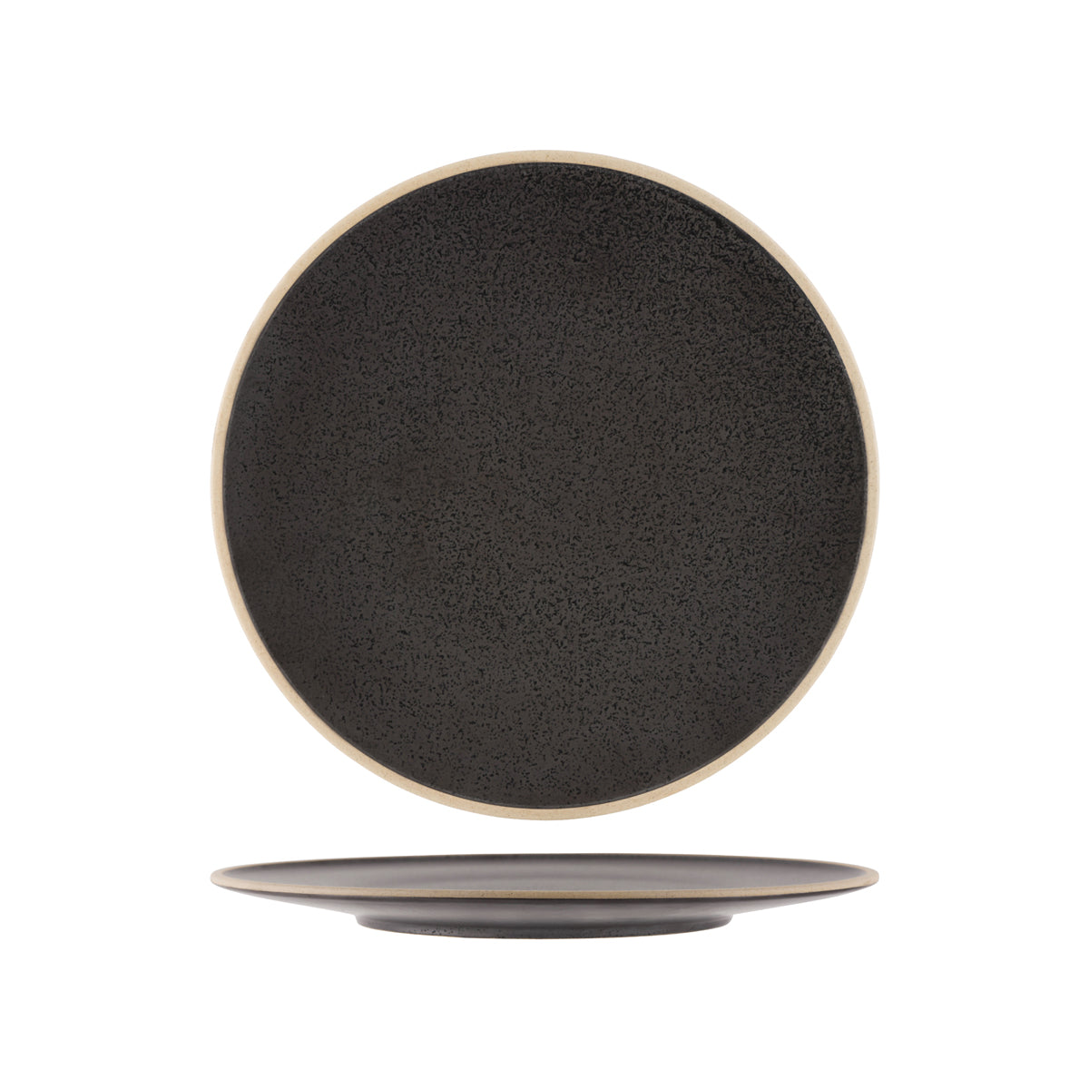 Soho Speckle Black Round Plate 290mm