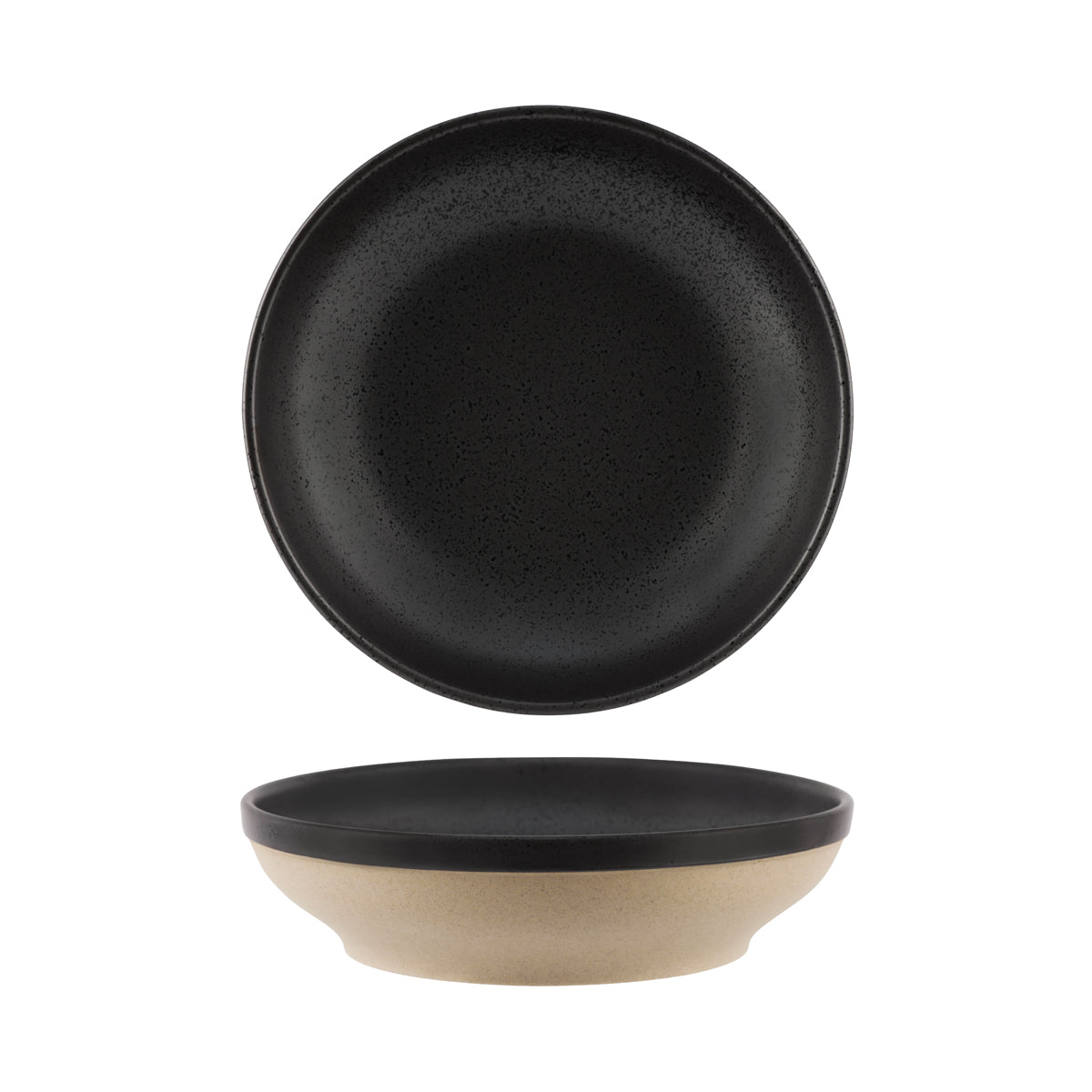Soho Speckle Black Round Flared Bowl 227x60mm / 1300ml