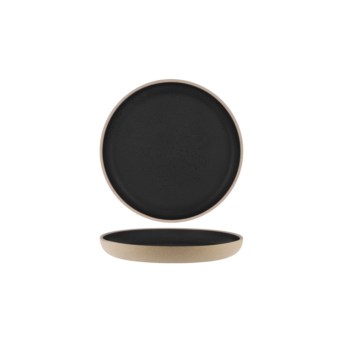Soho Speckle Black Round Deep Coupe Plate 255mm