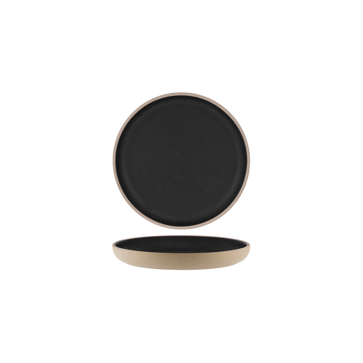 Soho Speckle Black Round Deep Coupe Plate 235mm