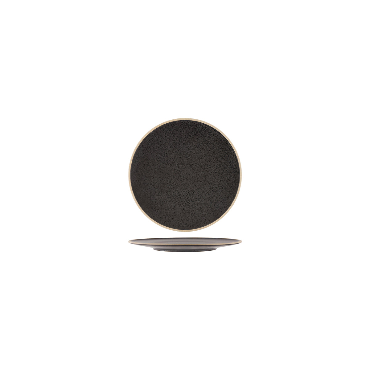 Soho Speckle Black Round Plate 160mm