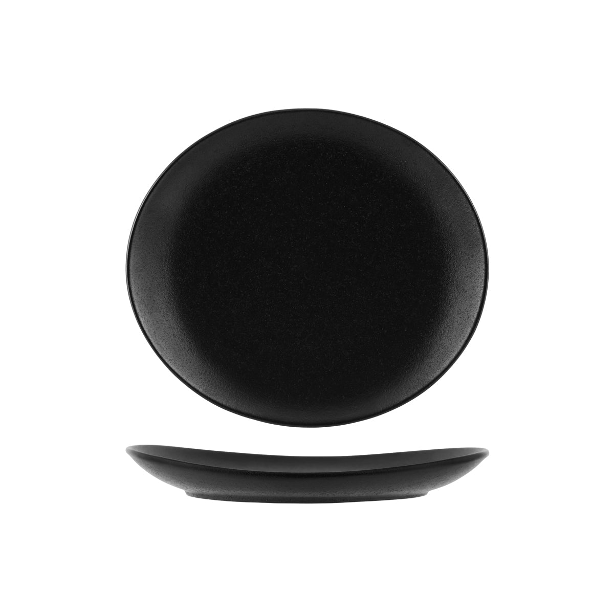 Black Oval Plate 300mm