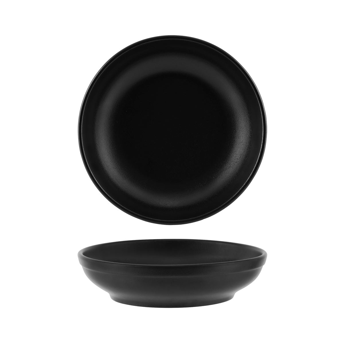 Black Round Flared Bowl 230mm