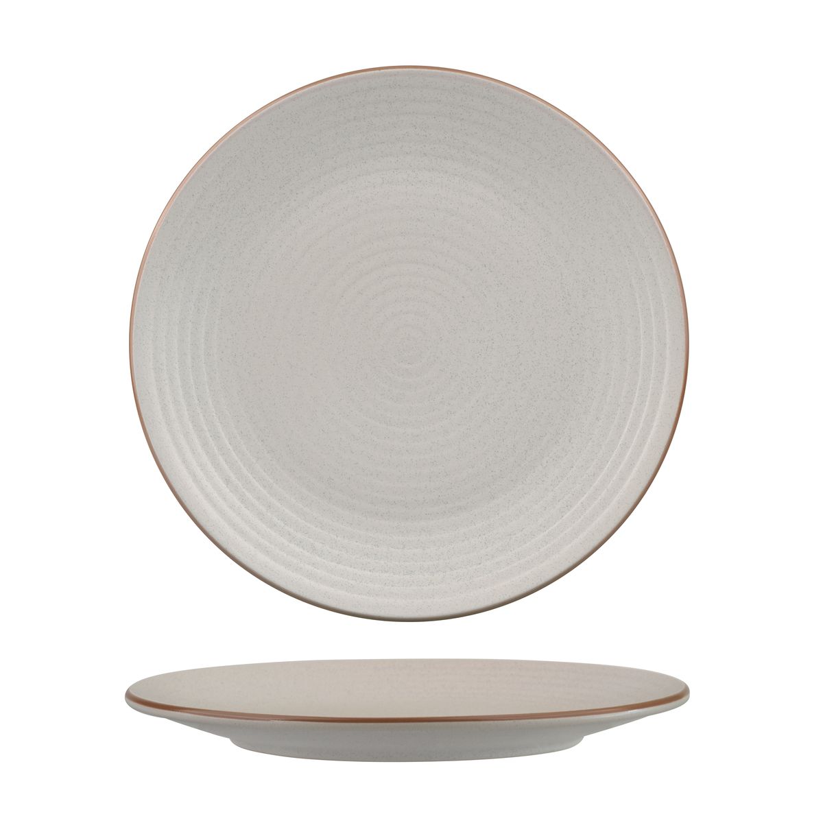 Zuma Mineral Ribbed Round Plate