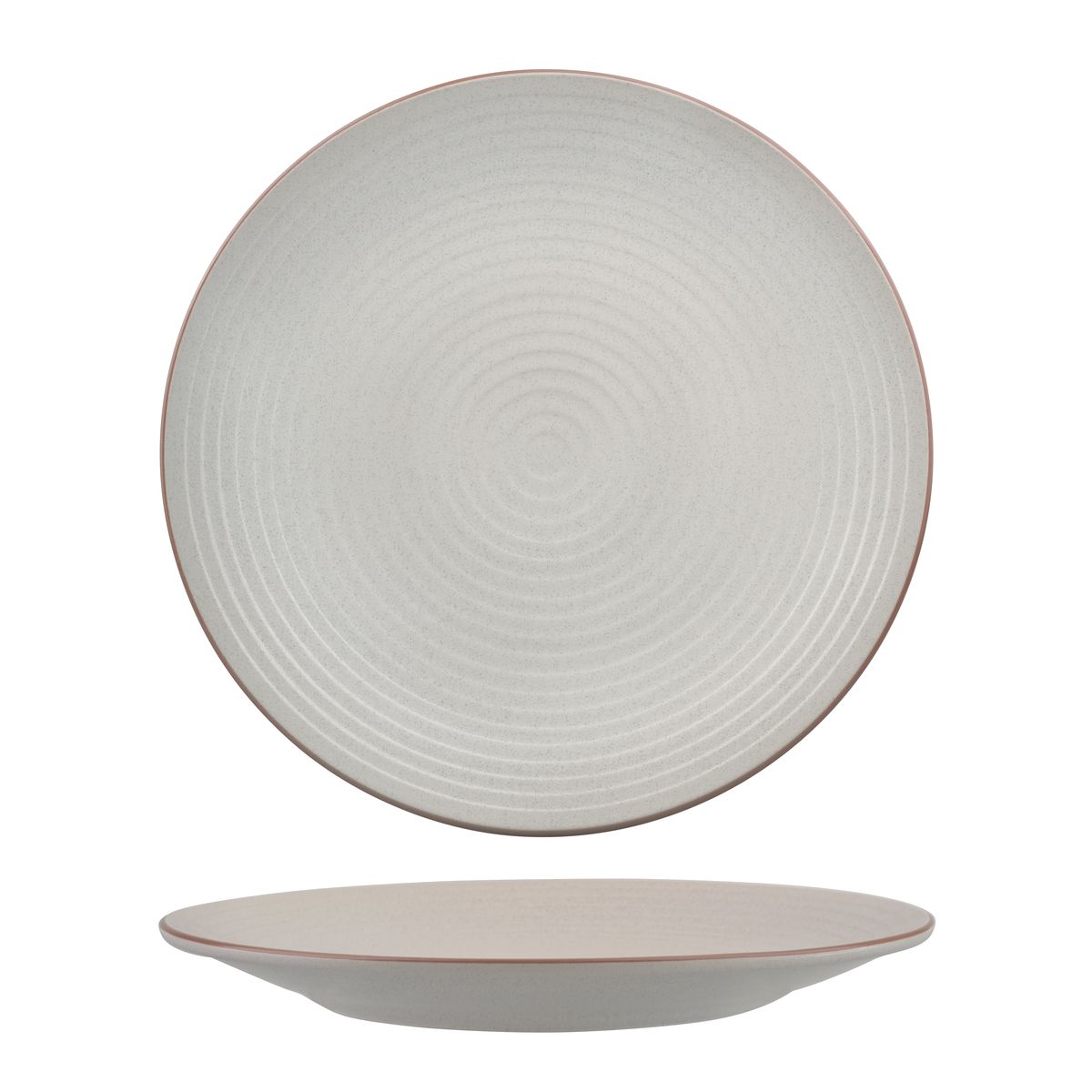 Zuma Mineral Ribbed Round Plate