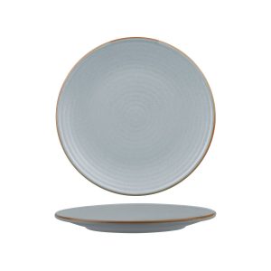 Zuma Bluestone Ribbed Round Plate