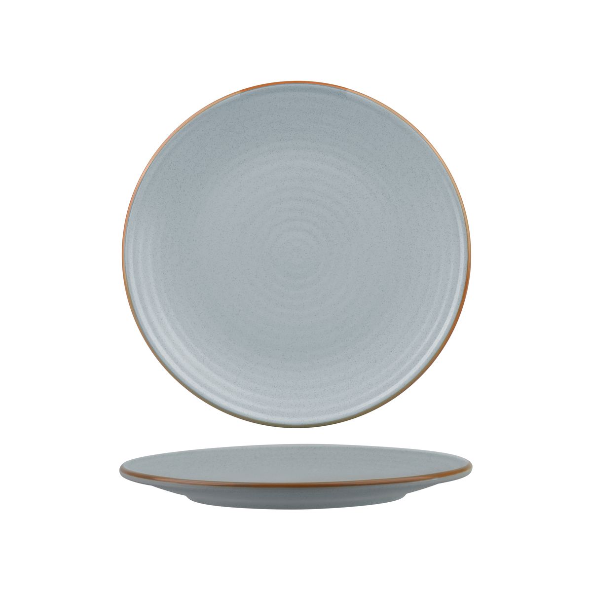 Zuma Bluestone Ribbed Round Plate
