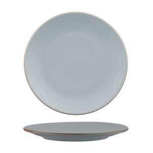 Zuma Bluestone Ribbed Round Plate
