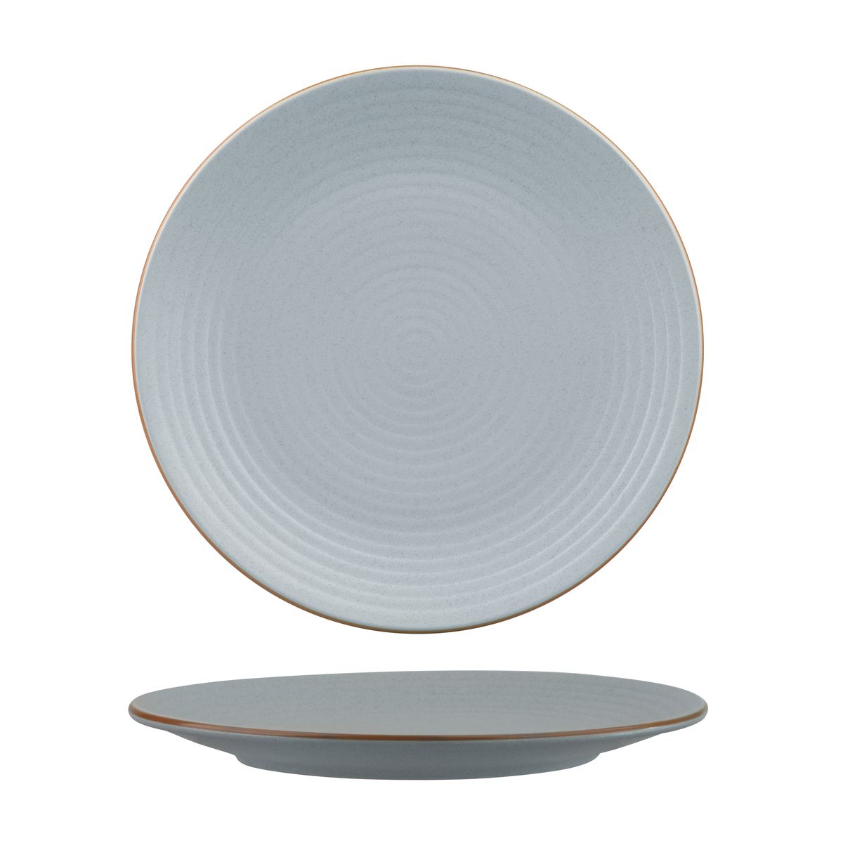 Zuma Bluestone Ribbed Round Plate