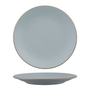 Zuma Bluestone Ribbed Round Plate