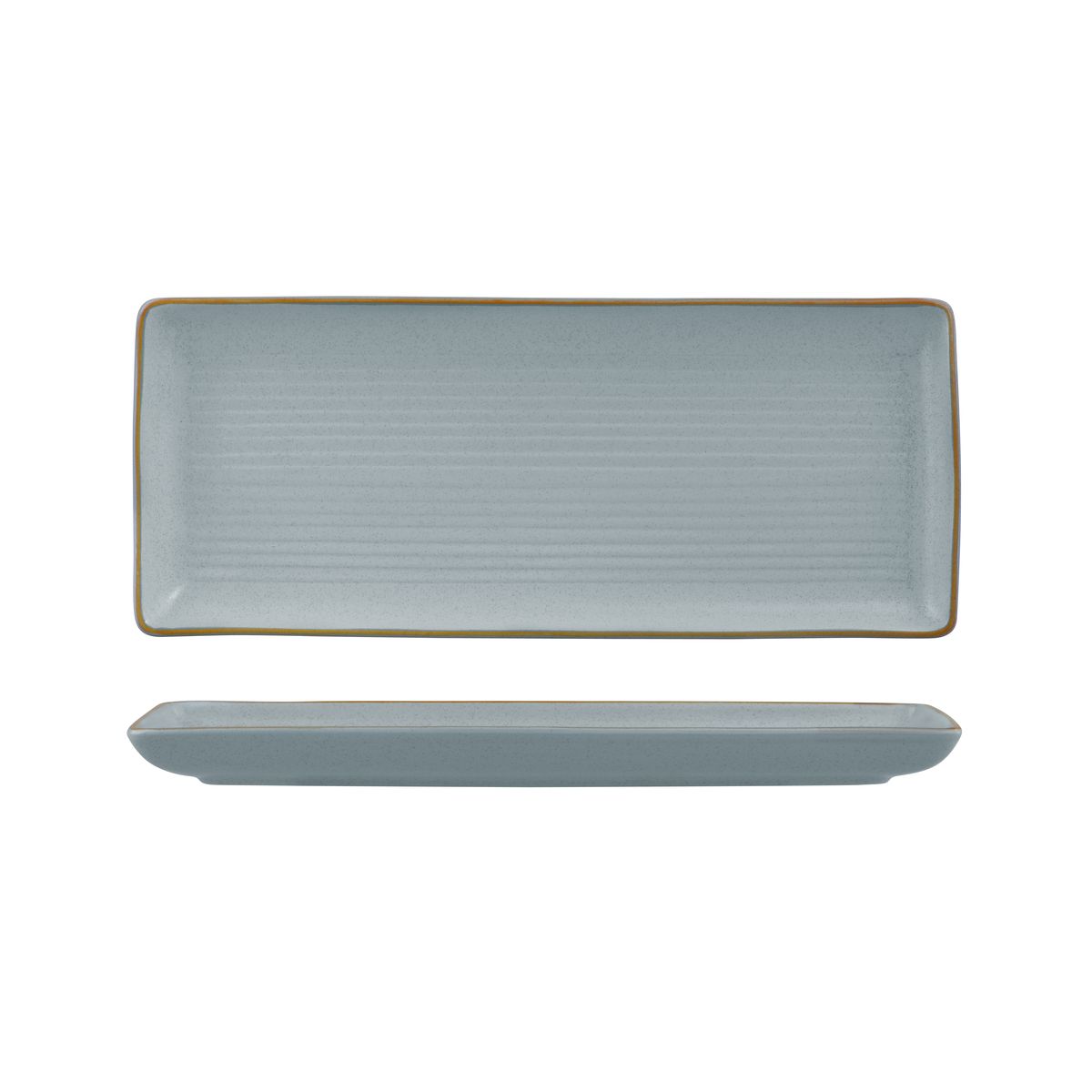 Zuma Bluestone Ribbed Rectangular Platter