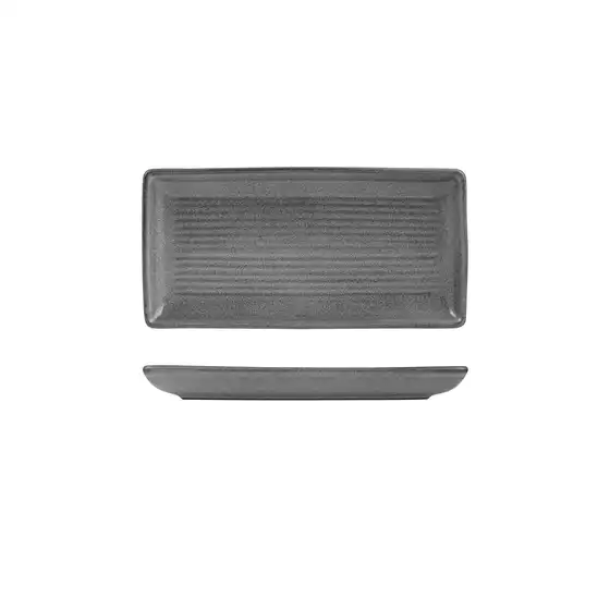 Zuma Gravel Ribbed Rectangular Platter