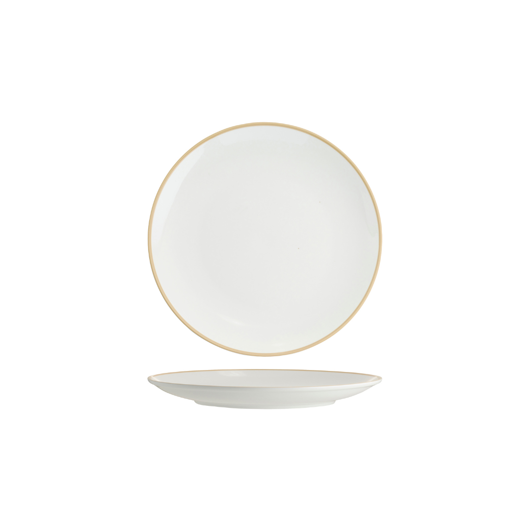 Core Round Coupe Plate Natural Rim 225mm