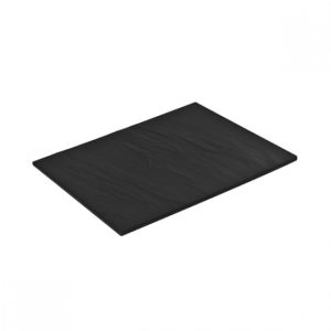 Ryner Melamine Black Taroko Flat Rectangular Platter