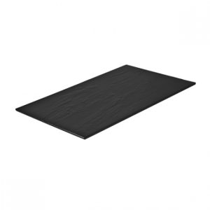 Ryner Melamine Black Taroko Flat Rectangular Platter