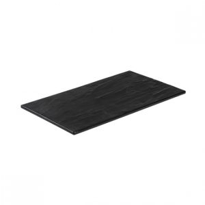 Ryner Melamine Black Taroko Flat Rectangle Platter