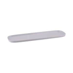 Ryner Melamine Stone White 2/4 Size Rectangular Dish