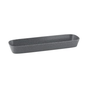 Ryner Melamine Stone Grey 2/4 Size Rectangular Dish