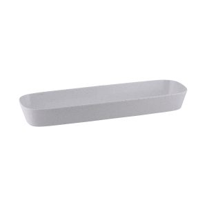 Ryner Melamine Stone White 1/2 Size Rectangular Dish