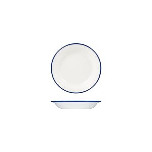 Ryner Melamine Evoke Rim Round Bowl - Blue Rim