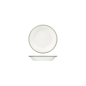 Ryner Melamine Evoke Rim Round Plate - Grey Rim