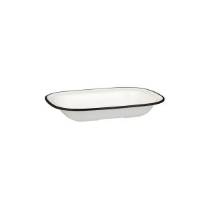 Ryner Melamine Evoke Rectangular Dish - Black Rim