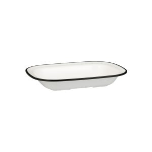 Ryner Melamine Evoke Rectangular Dish - Black Rim