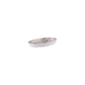 Ryner Melamine White Marble Oval Dish