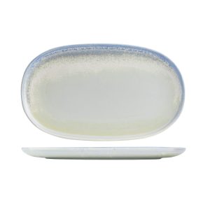 Moda Porcelain Cloud Oval Coupe Plate
