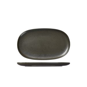 Moda Porcelain Earth Oval Coupe Plate