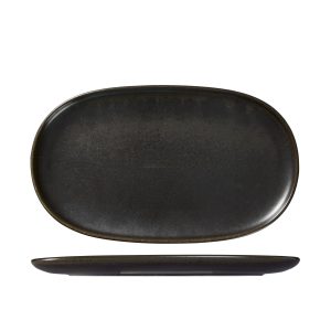 Moda Porcelain Earth Oval Coupe Plate