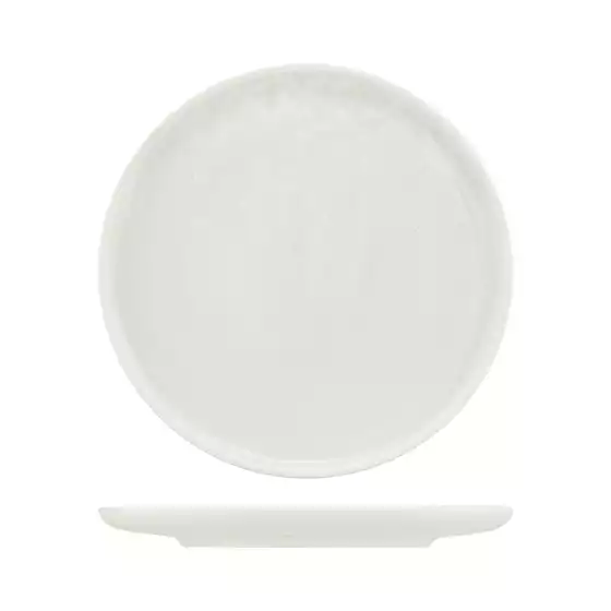 Moda Porcelain Snow Round Coupe Plate