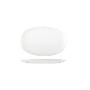 Moda Porcelain Snow Oval Coupe Plate