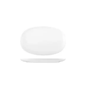 Moda Porcelain Snow Oval Coupe Plate