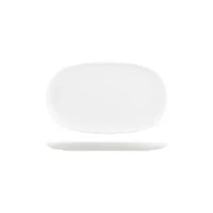 Moda Porcelain Snow Oval Coupe Plate