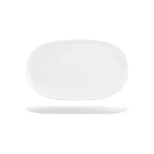 Moda Porcelain Snow Oval Coupe Plate