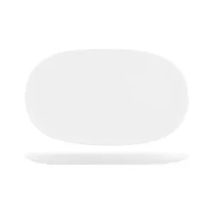 Moda Porcelain Snow Oval Coupe Plate